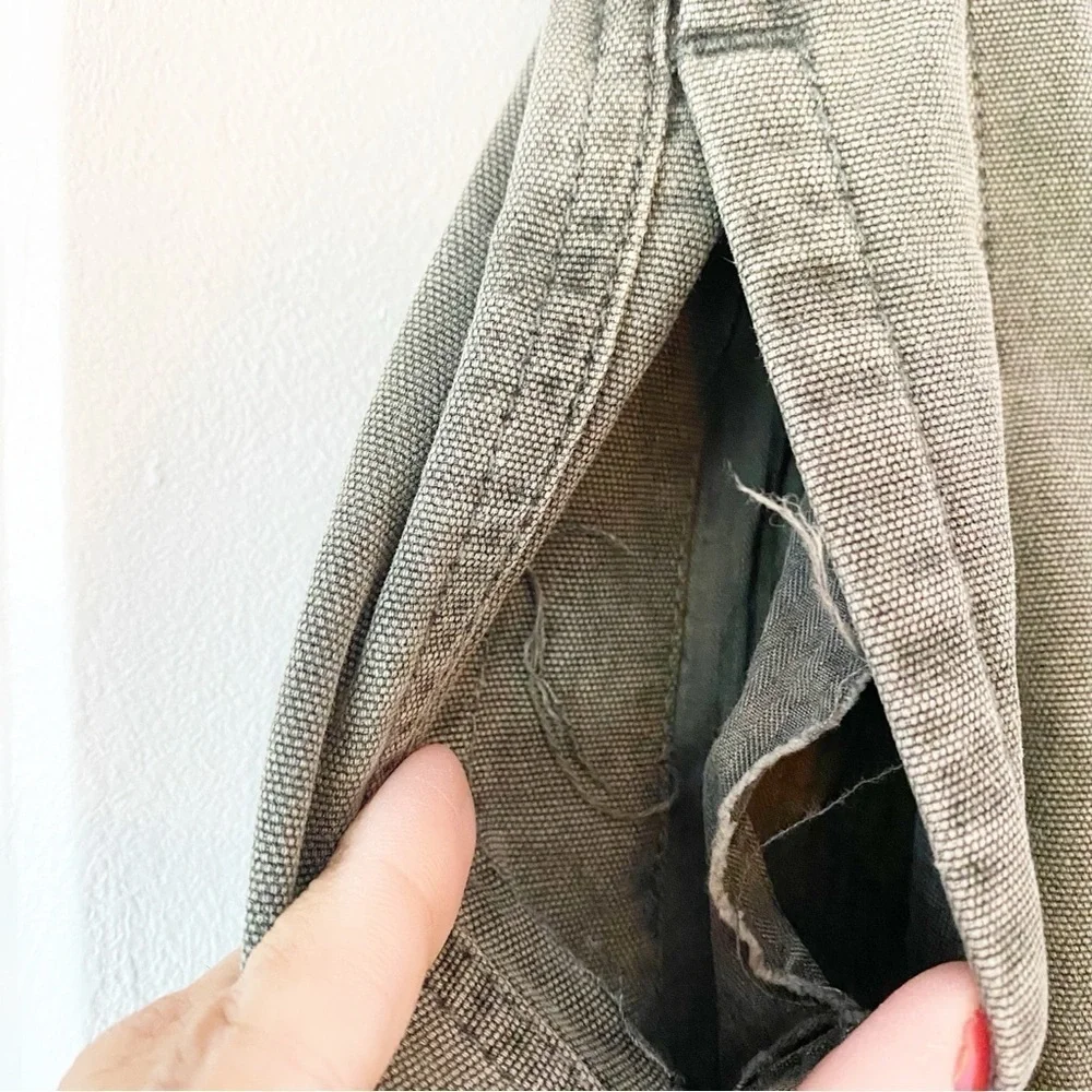 FREE PEOPLE Margate Pleated Paperbag Olive Green Relaxed Trousers